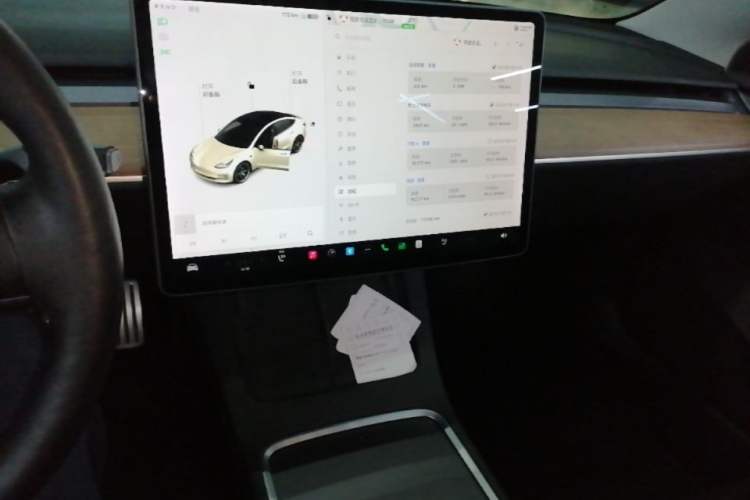 Used Tesla Model 3 2021 Performance High-Performance All-Wheel-Drive Version Audio And AC Panel
