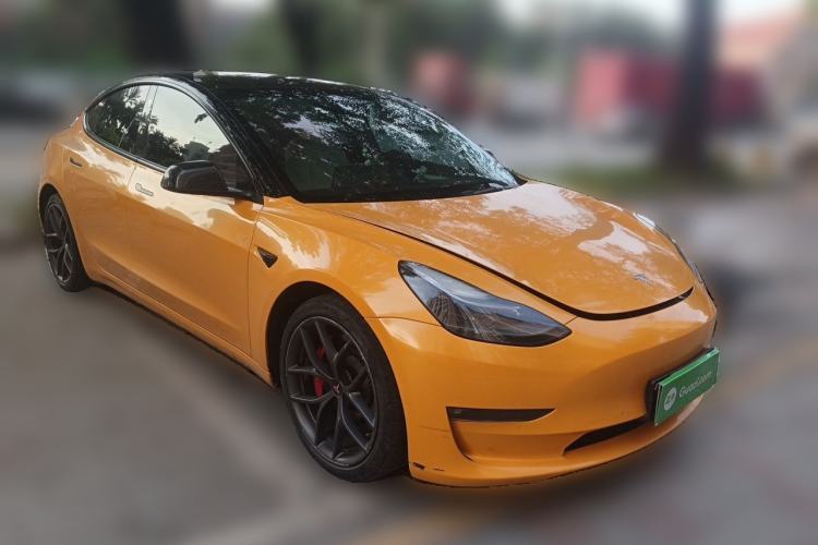 Used Tesla Model 3 2021 Performance High-Performance All-Wheel-Drive Version Front Right 45 Deg