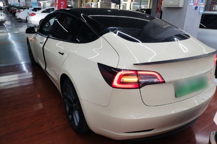 Used Tesla Model 3 2021 Performance High-Performance All-Wheel-Drive Version Rear Left 45 Deg