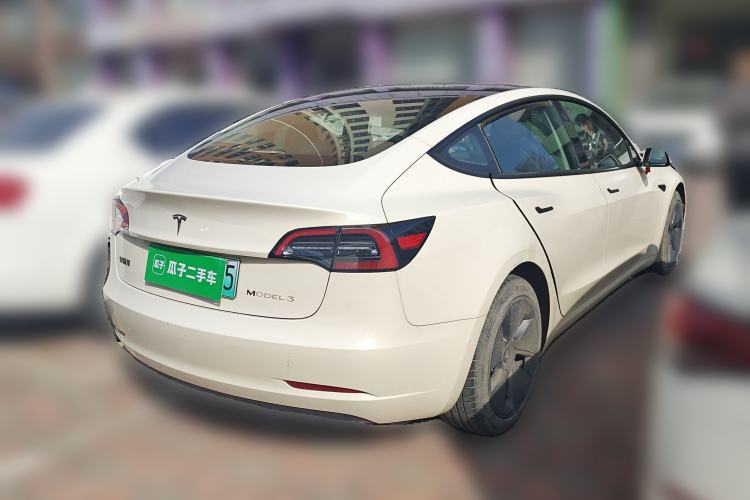 Used Tesla Model 3 2021 Standard Range Rear-Wheel Drive Upgraded Version 3D6 Rear Right 45 Deg