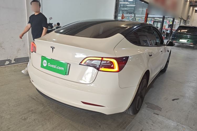 Used Tesla Model 3 2021 Standard Range Rear-Drive Upgraded Version Rear Right 45 Deg