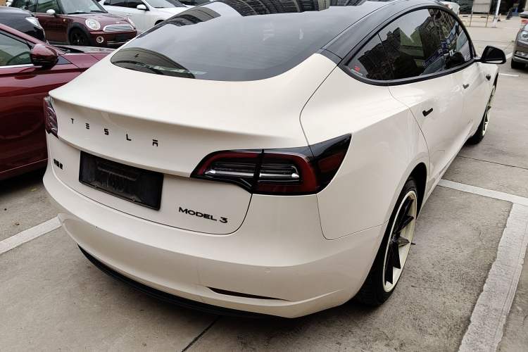 Used Tesla Model 3 2021 Standard Range Rear-Wheel Drive Upgraded Version 3D6 Rear Right 45 Deg