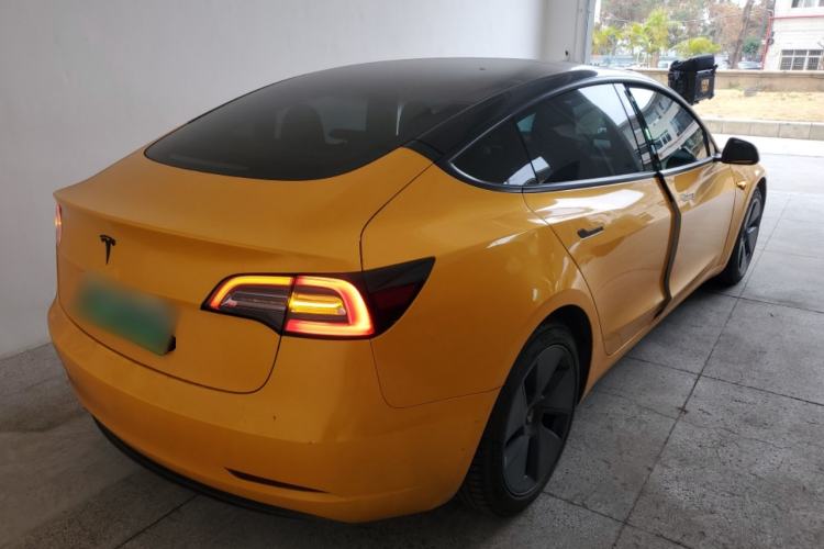 Used Tesla Model 3 2021 Standard Range Rear-Drive Upgraded Version Rear Right 45 Deg