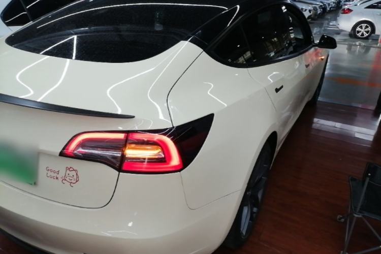 Used Tesla Model 3 2021 Performance High-Performance All-Wheel-Drive Version Rear Right 45 Deg