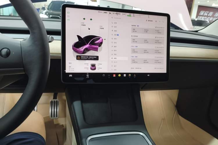 Used Tesla Model 3 2022 Performance High-Performance All-Wheel-Drive Version Audio And AC Panel