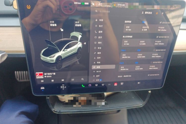 Used Tesla Model 3 2022 Rear-Wheel-Drive Version Audio And AC Panel