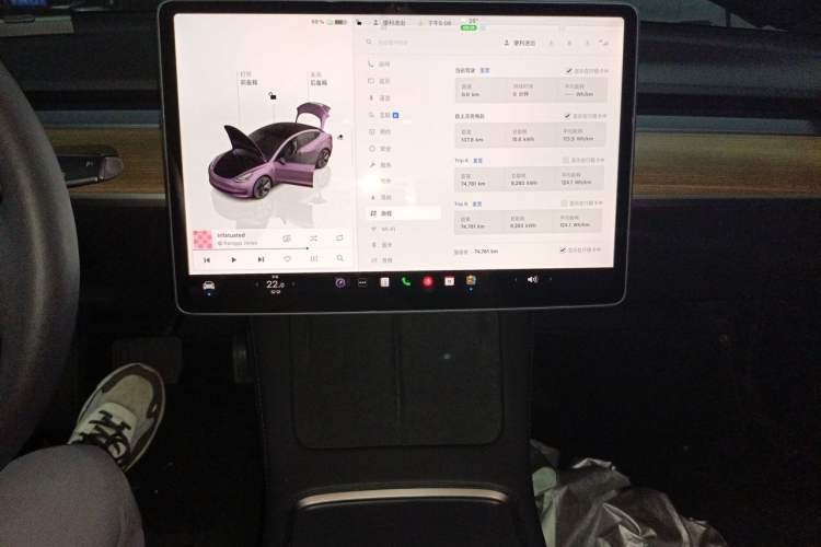 Used Tesla Model 3 2022 Rear-Wheel-Drive Version Audio And AC Panel
