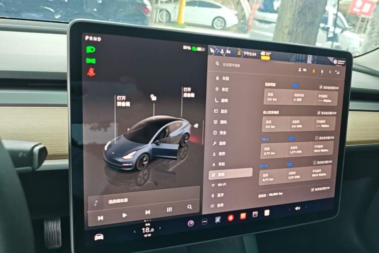 Used Tesla Model 3 2022 Rear-Wheel-Drive Version Audio And AC Panel