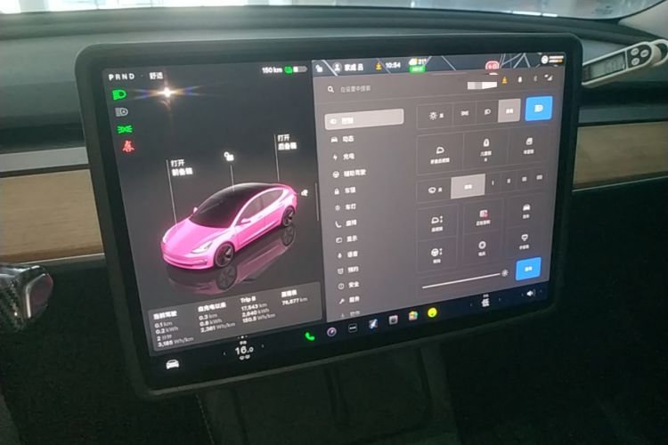 Used Tesla Model 3 2022 Rear-Wheel-Drive Version Audio And AC Panel