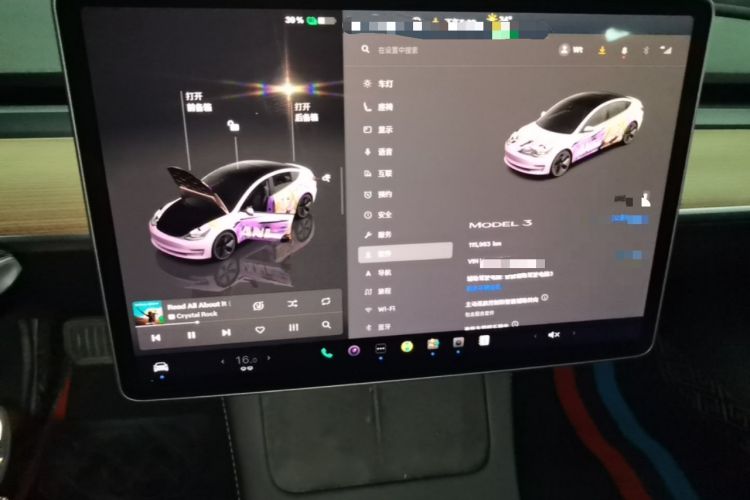 Used Tesla Model 3 2022 Rear-Wheel-Drive Version Audio And AC Panel