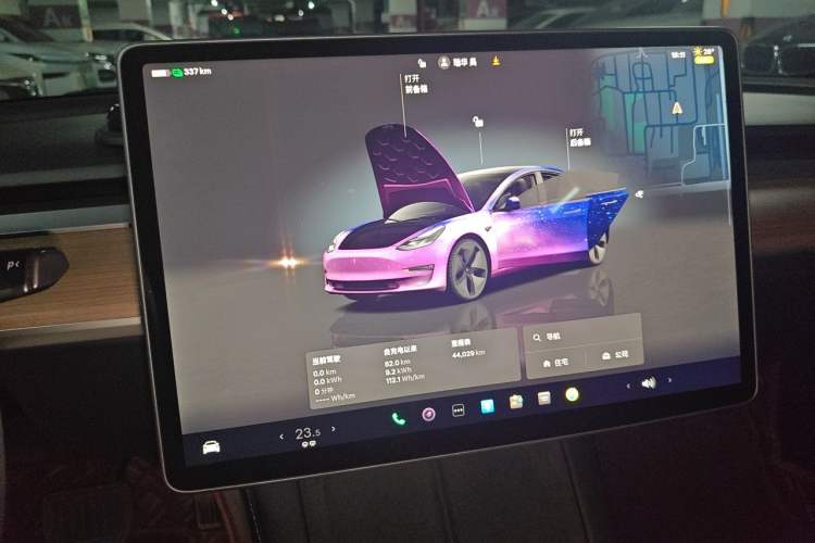 Used Tesla Model 3 2022 Rear-Wheel-Drive Version Audio And AC Panel