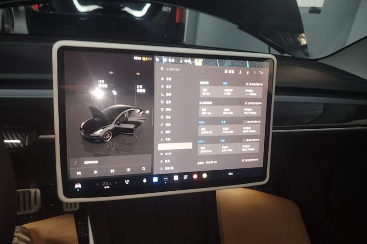 Used Tesla Model 3 2022 Performance High-Performance All-Wheel-Drive Version Audio And AC Panel