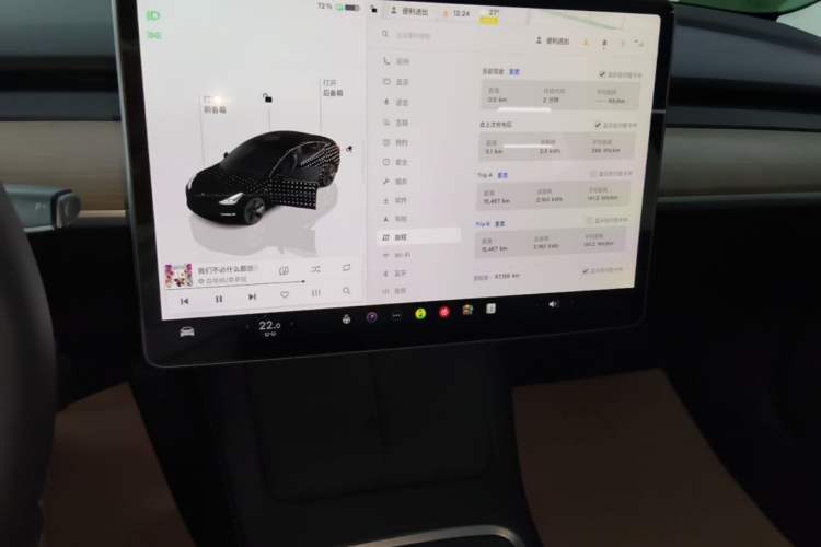 Used Tesla Model 3 2022 Rear-Wheel-Drive Version Audio And AC Panel