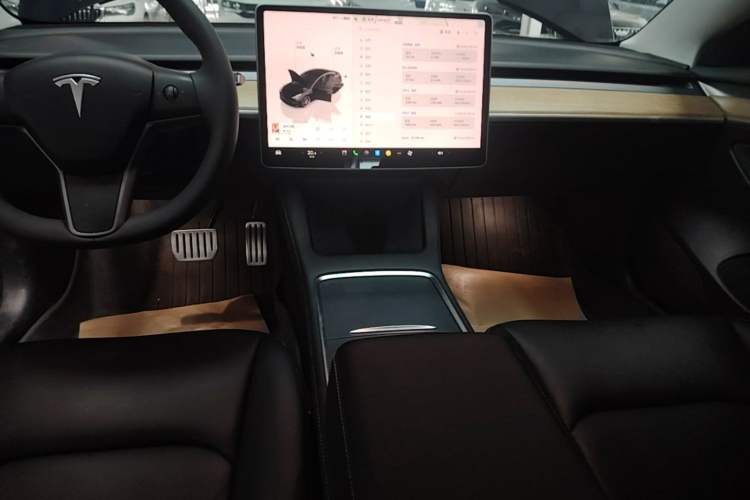 Used Tesla Model 3 2022 Performance High-Performance All-Wheel-Drive Version Audio And AC Panel