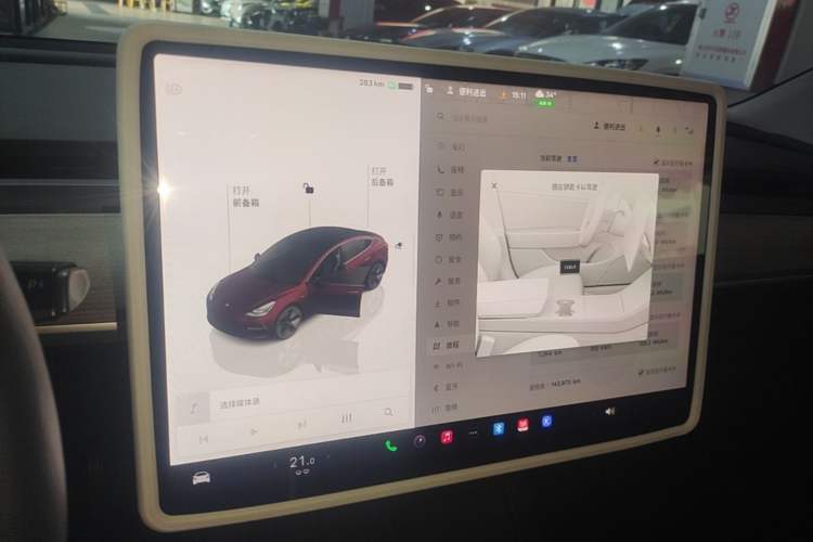 Used Tesla Model 3 2022 Rear-Wheel-Drive Version Audio And AC Panel