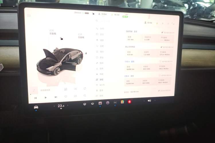Used Tesla Model 3 2022 Rear-Wheel-Drive Version Audio And AC Panel