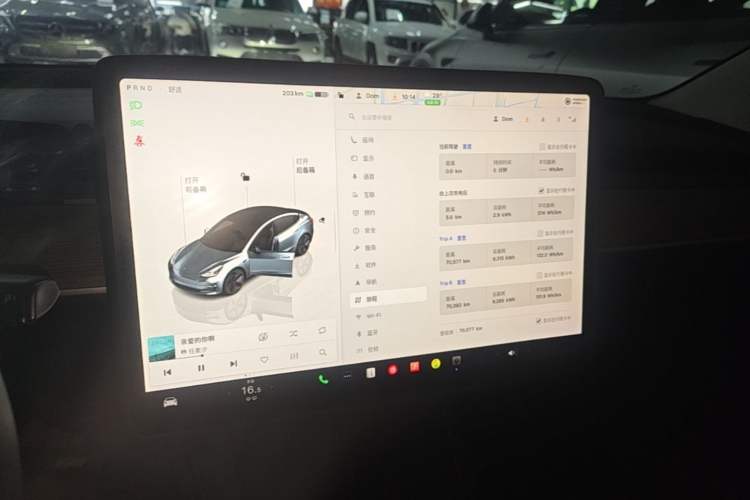 Used Tesla Model 3 2022 Rear-Wheel-Drive Version Audio And AC Panel