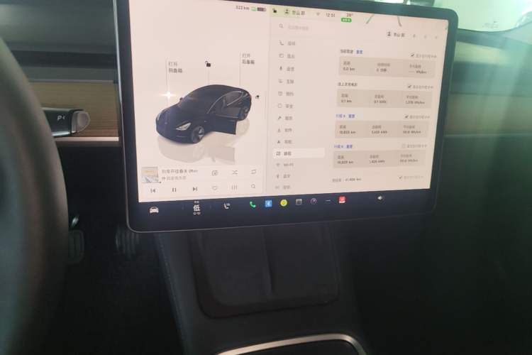 Used Tesla Model 3 2022 Rear-Wheel-Drive Version Audio And AC Panel