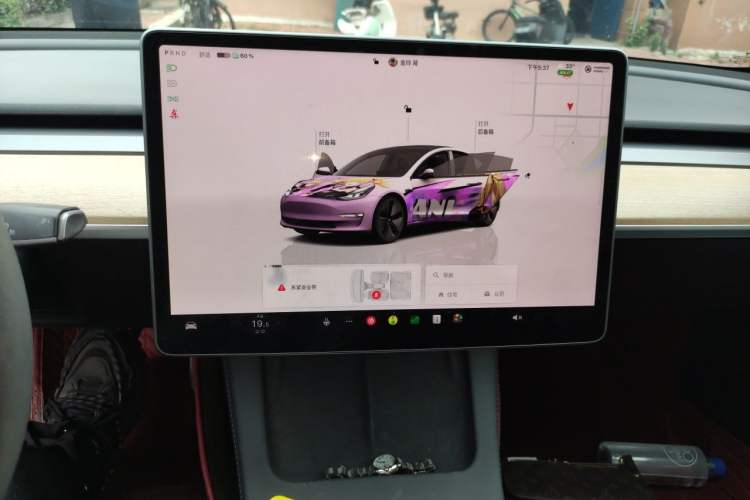 Used Tesla Model 3 2022 Rear-Wheel-Drive Version Audio And AC Panel