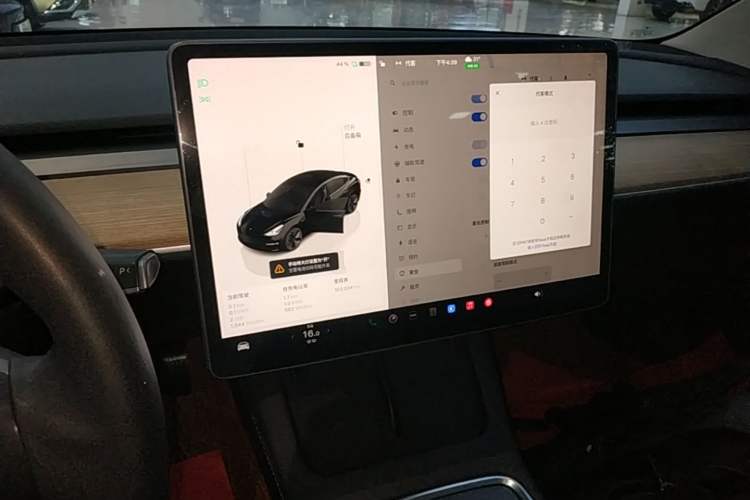 Used Tesla Model 3 2022 Rear-Wheel-Drive Version Audio And AC Panel