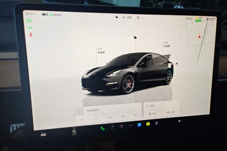 Used Tesla Model 3 2022 Performance High-Performance All-Wheel-Drive Version Audio And AC Panel