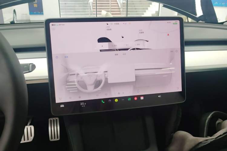 Used Tesla Model 3 2022 Performance High-Performance All-Wheel-Drive Version Audio And AC Panel