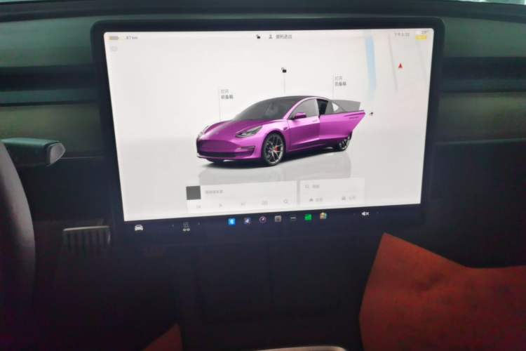 Used Tesla Model 3 2022 Performance High-Performance All-Wheel-Drive Version Audio And AC Panel