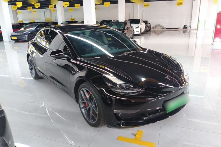 Used Tesla Model 3 2022 Performance High-Performance All-Wheel-Drive Version Front Right 45 Deg