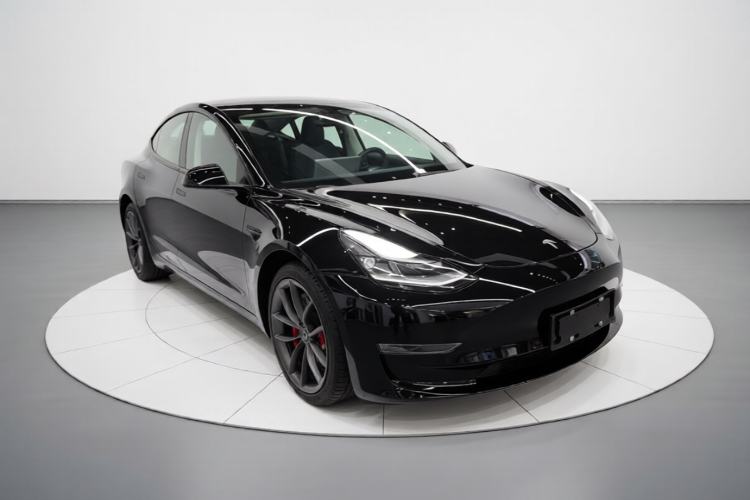 Used Tesla Model 3 2022 Performance High-Performance All-Wheel-Drive Version Front Right 45 Deg