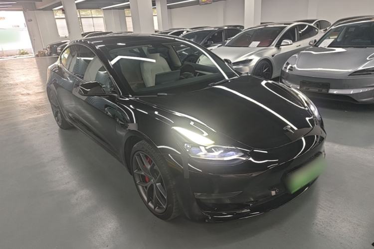 Used Tesla Model 3 2022 Performance High-Performance All-Wheel-Drive Version Front Right 45 Deg