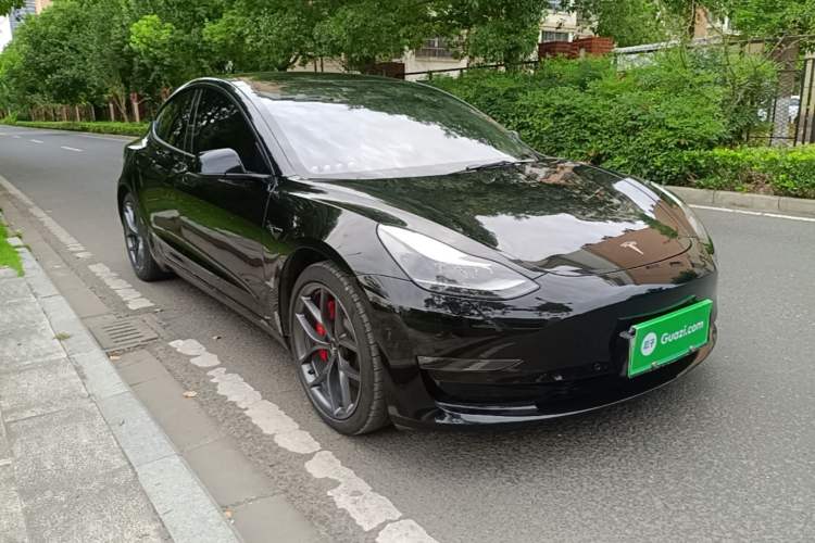 Used Tesla Model 3 2022 Performance High-Performance All-Wheel-Drive Version Front Right 45 Deg