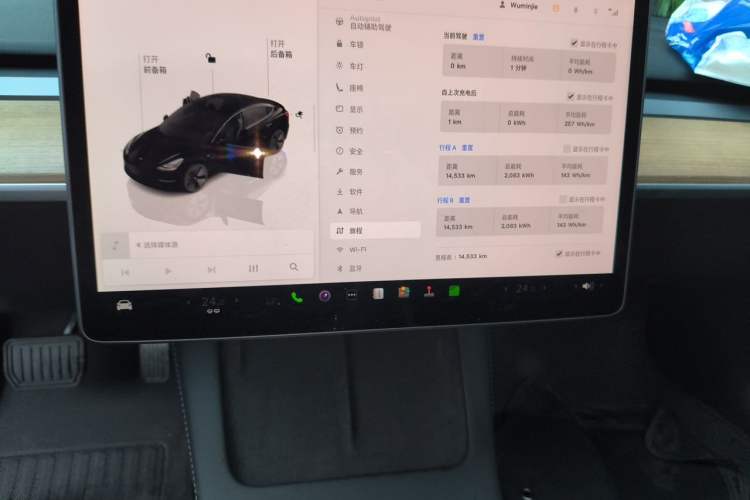 Used Tesla Model 3 2022 Rear-Wheel-Drive Version Odometer Close Up