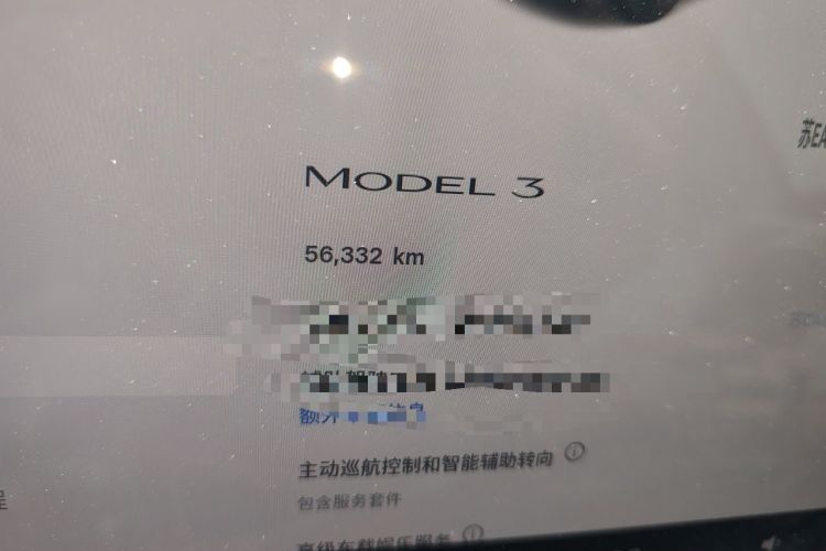 Used Tesla Model 3 2022 Rear-Wheel-Drive Version Odometer Close Up