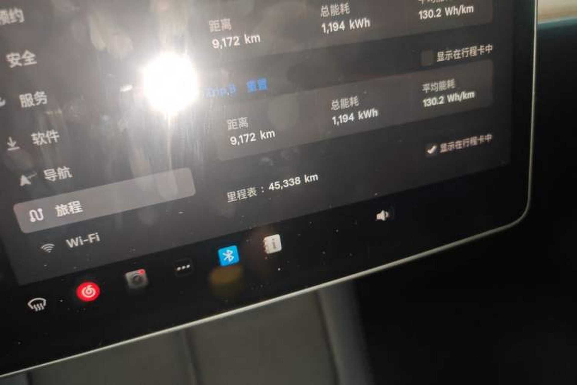 Used Tesla Model 3 2022 Rear-Wheel-Drive Version Odometer Close Up