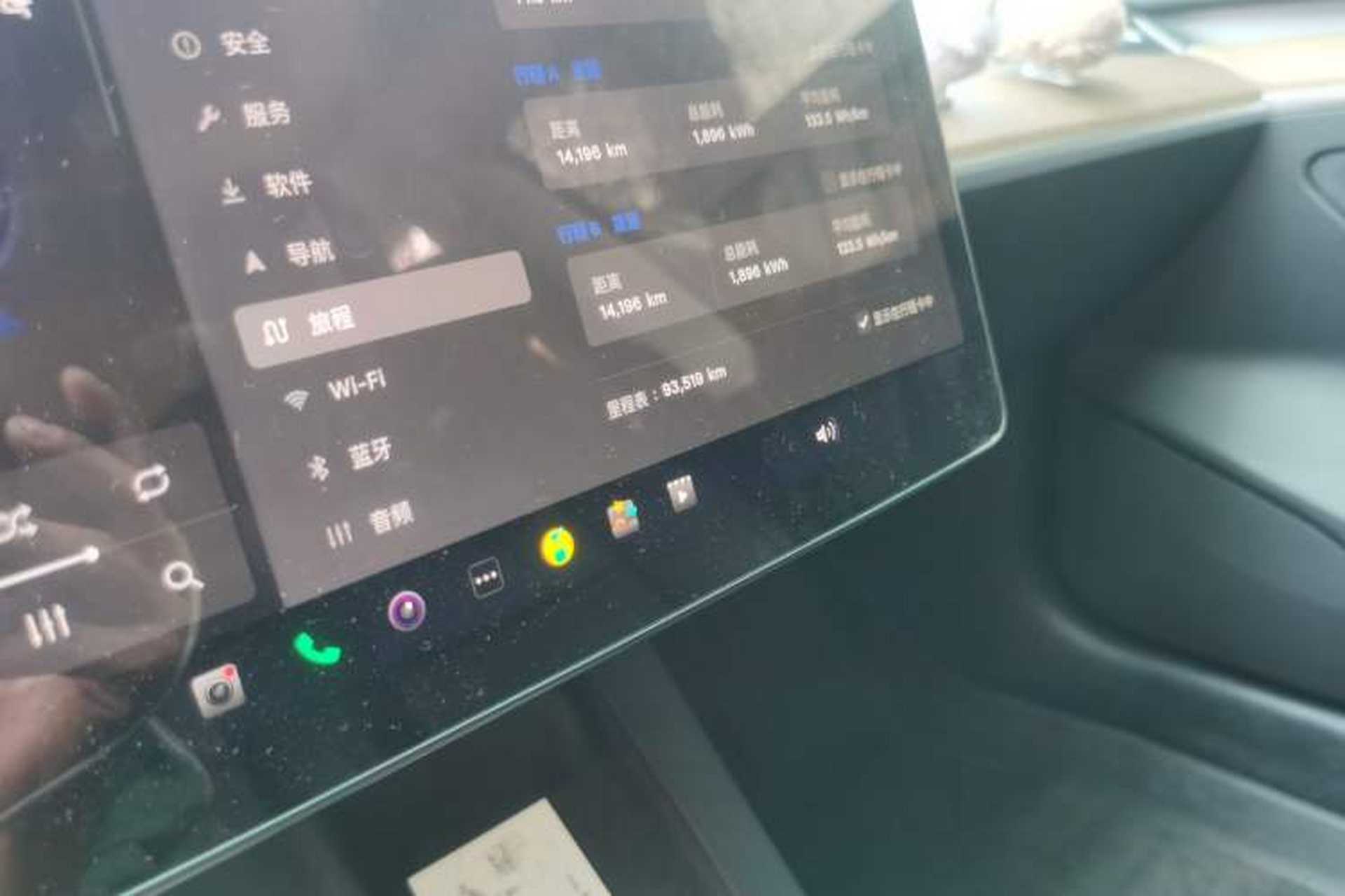 Used Tesla Model 3 2022 Rear-Wheel-Drive Version Odometer Close Up