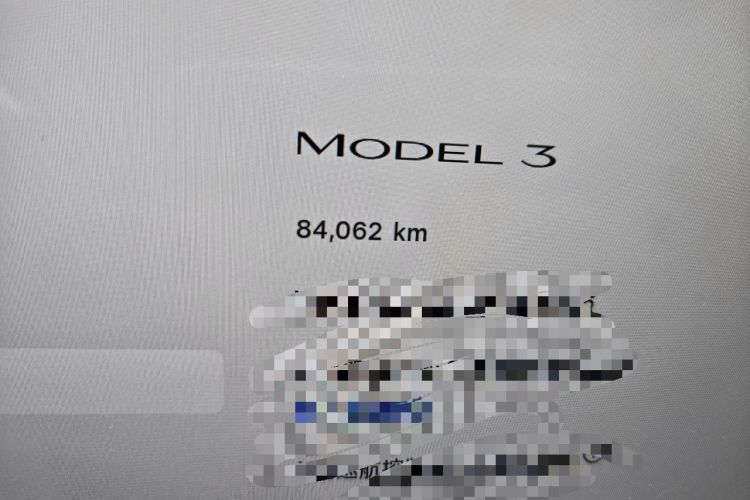 Used Tesla Model 3 2022 Rear-Wheel-Drive Version Odometer Close Up