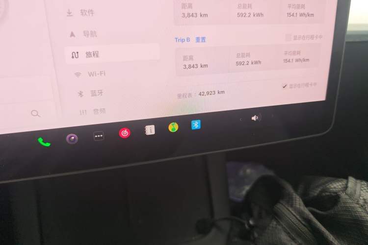 Used Tesla Model 3 2022 Rear-Wheel-Drive Version Odometer Close Up