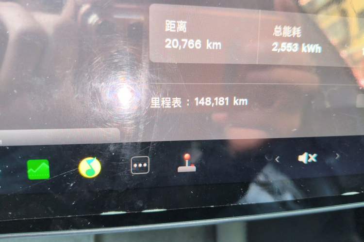 Used Tesla Model 3 2022 Rear-Wheel-Drive Version Odometer Close Up