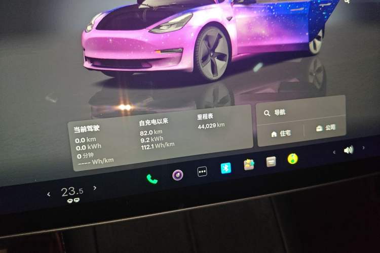 Used Tesla Model 3 2022 Rear-Wheel-Drive Version Odometer Close Up