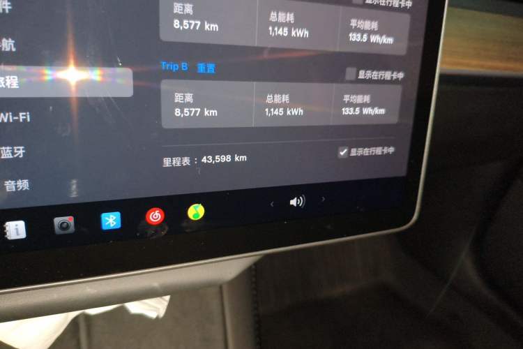 Used Tesla Model 3 2022 Rear-Wheel-Drive Version Odometer Close Up