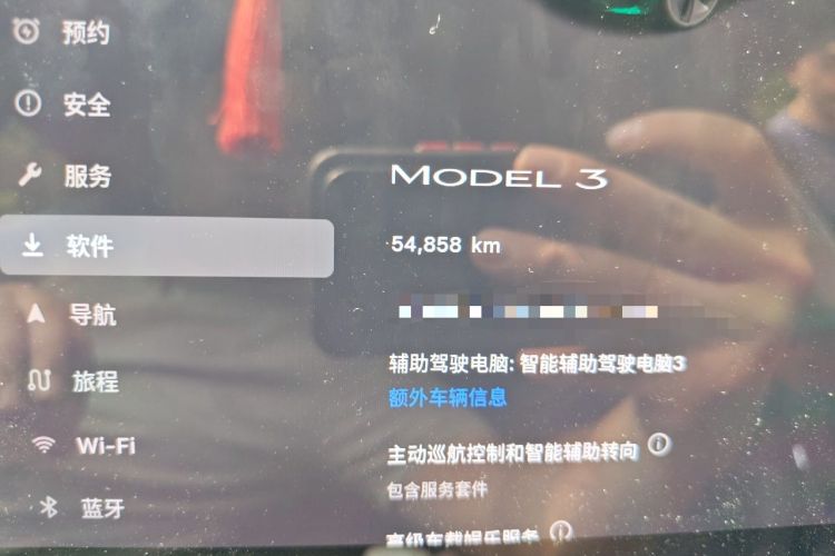 Used Tesla Model 3 2022 Rear-Wheel-Drive Version Odometer Close Up