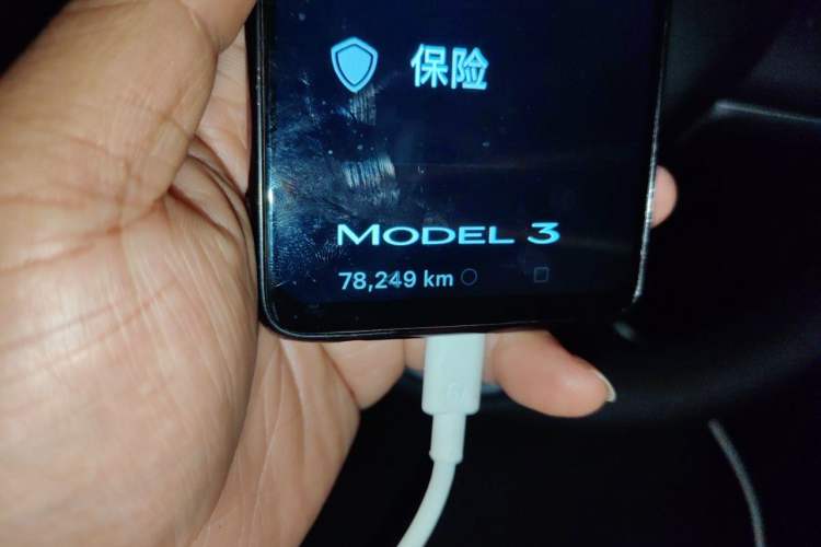 Used Tesla Model 3 2022 Rear-Wheel-Drive Version Odometer Close Up