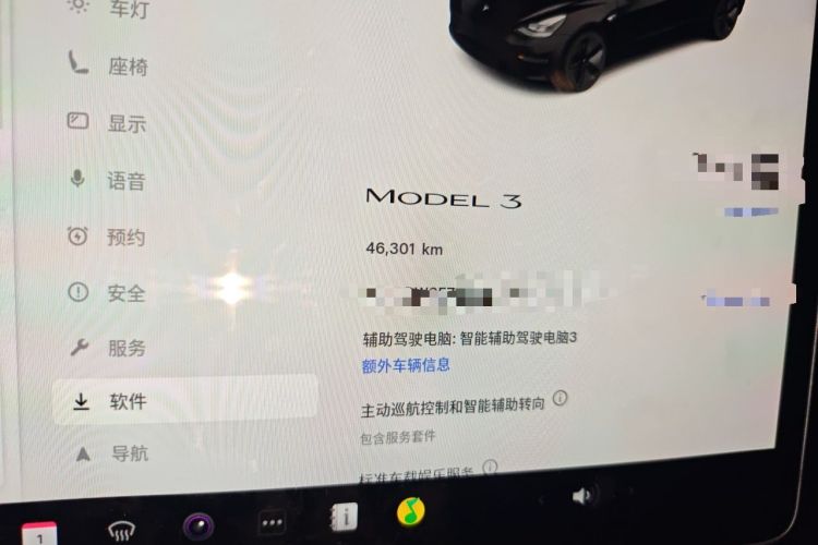Used Tesla Model 3 2022 Rear-Wheel-Drive Version Odometer Close Up