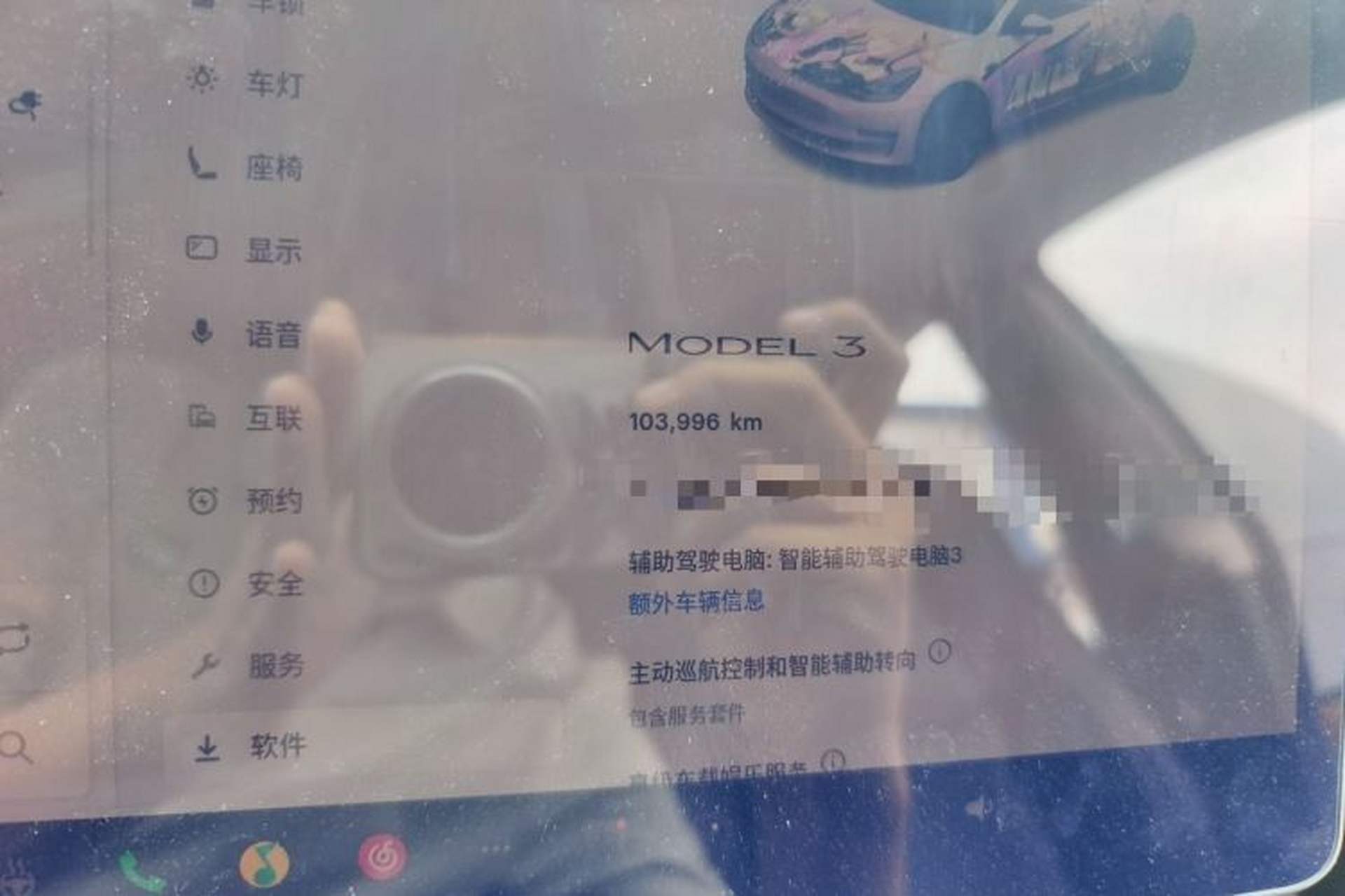 Used Tesla Model 3 2022 Rear-Wheel-Drive Version Odometer Close Up