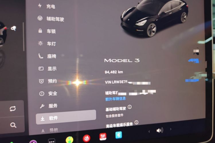 Used Tesla Model 3 2022 Rear-Wheel-Drive Version Odometer Close Up