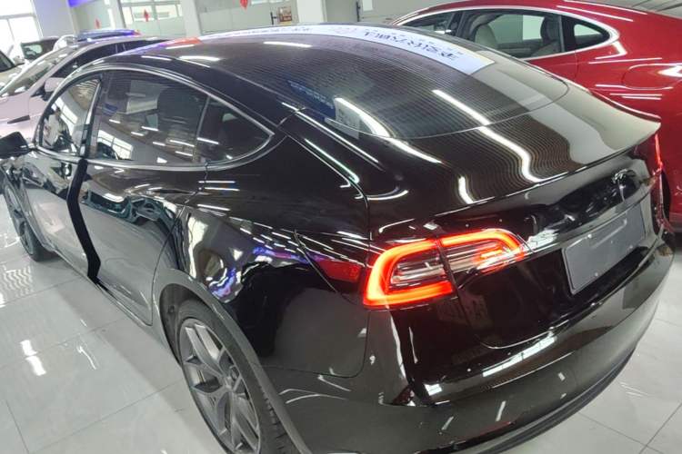 Used Tesla Model 3 2022 Performance High-Performance All-Wheel-Drive Version Rear Left 45 Deg