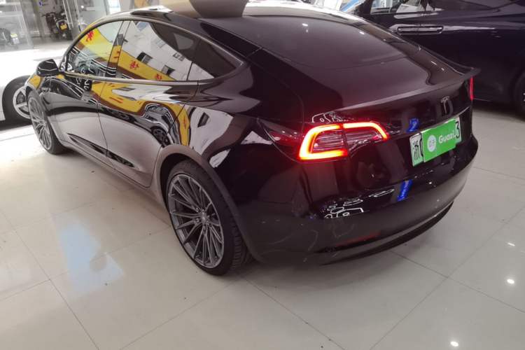 Used Tesla Model 3 2022 Performance High-Performance All-Wheel-Drive Version Rear Left 45 Deg