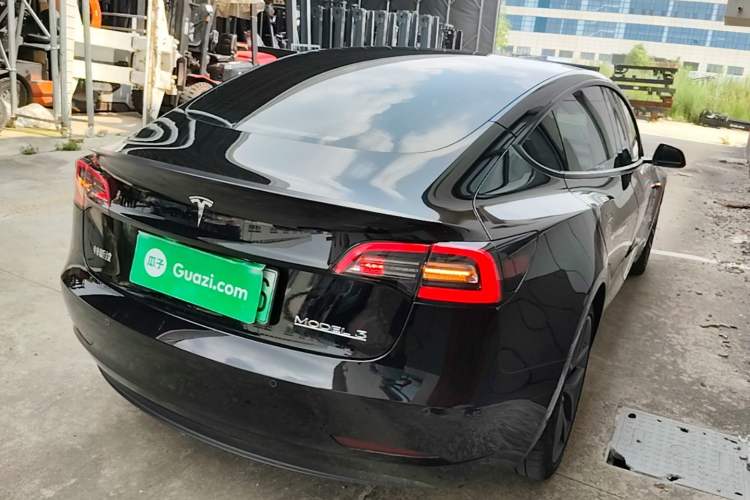 Used Tesla Model 3 2022 Performance High-Performance All-Wheel-Drive Version Rear Right 45 Deg