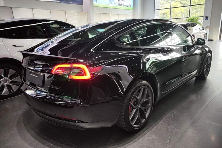 Used Tesla Model 3 2022 Performance High-Performance All-Wheel-Drive Version Rear Right 45 Deg