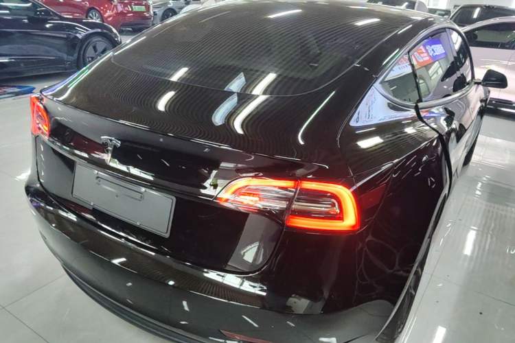 Used Tesla Model 3 2022 Performance High-Performance All-Wheel-Drive Version Rear Right 45 Deg